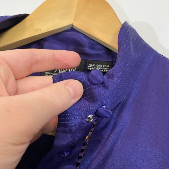 100% Silk Vintage Marc Allan Blouse - Picture 9 of 12